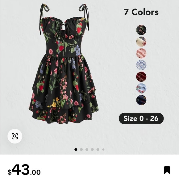 Cider Dresses & Skirts - Cider Pink and Red Ruffled Tiered Sundress